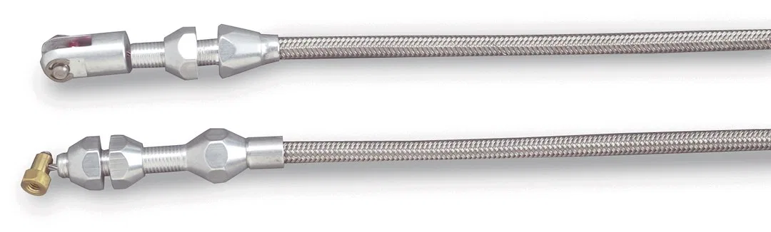 TC-1000LS1 – LOKAR Throttle Cable, For Use With LS1/ Ram Jet 350 Stainless Steel 36 Inch With Brushed Aluminum Fittin...